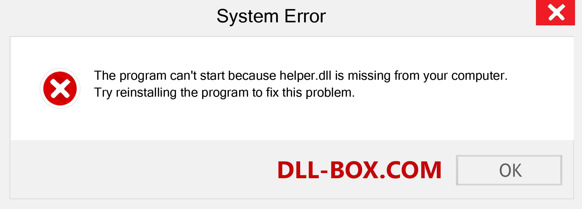  helper.dll file is missing?. Download for Windows 7, 8, 10 - Fix  helper dll Missing Error on Windows, photos, images